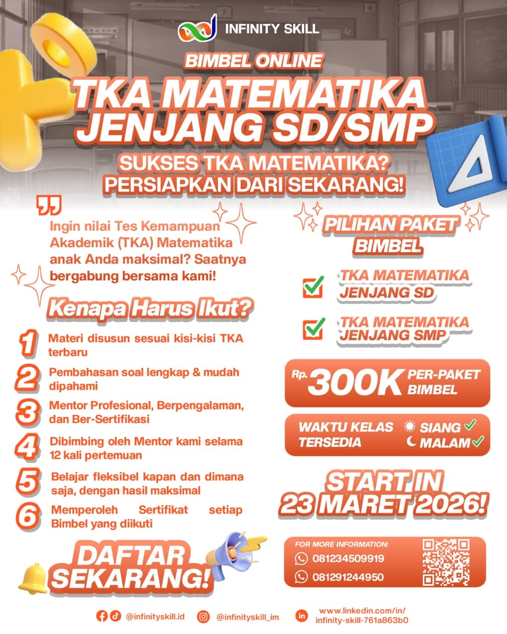 Bimbel Tes Kemampuan Akademik Siswa SD/SMP